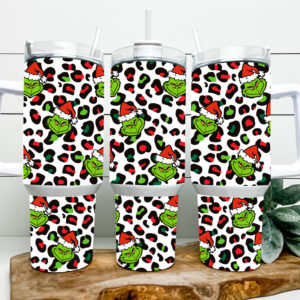 Christmas Grinch Movies Custom Stanley Quencher 40oz Stainless Steel Tumbler With Handle