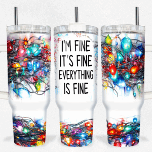 Christmas Lights Custom Stanley Quencher 40oz Stainless Steel Tumbler With Handle