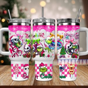 Christmas Movie Characters Custom Stanley Quencher 40oz Stainless Steel Tumbler With Handle