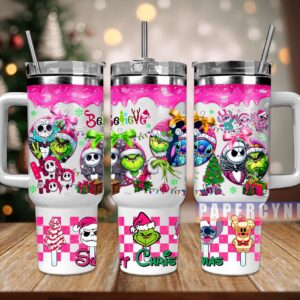 Christmas Movie Characters Custom Stanley Quencher 40oz Stainless Steel Tumbler With Handle