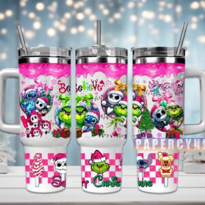 Christmas Movie Characters Custom Stanley Quencher 40oz Stainless Steel Tumbler With Handle