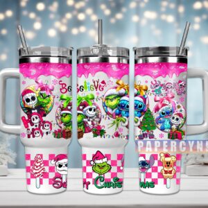 Christmas Movie Characters Custom Stanley Quencher 40oz Stainless Steel Tumbler With Handle