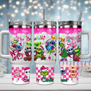 Christmas Movie Characters Custom Stanley Quencher 40oz Stainless Steel Tumbler With Handle