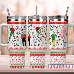 Christmas Movie Characters Custom Stanley Quencher 40oz Stainless Steel Tumbler With Handle