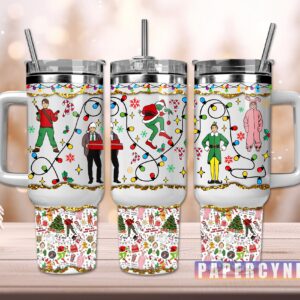 Christmas Movie Characters Custom Stanley Quencher 40oz Stainless Steel Tumbler With Handle