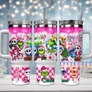 Christmas Movie Characters Custom Stanley Quencher 40oz Stainless Steel Tumbler With Handle