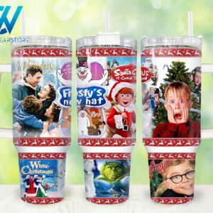 Christmas Movies Custom Stanley Quencher 40oz Stainless Steel Tumbler With Handle
