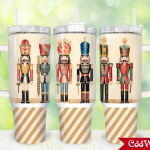 Christmas Nutcrackers Custom Stanley Quencher 40oz Stainless Steel Tumbler With Handle