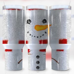 Christmas Snowman Custom Stanley Quencher 40oz Stainless Steel Tumbler With Handle