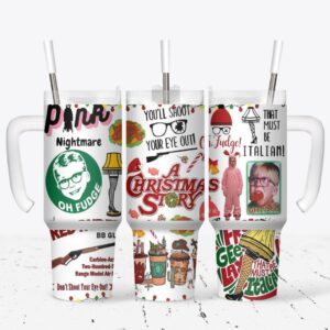 Christmas Story TV Series Custom Stanley Quencher 40oz Stainless Steel Tumbler With Handle