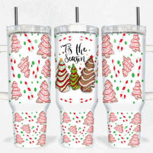 Christmas Tree Cakes Custom Stanley Quencher 40oz Stainless Steel Tumbler With Handle