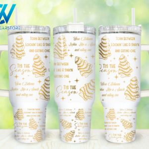 Christmas Tree Cakes Custom Stanley Quencher 40oz Stainless Steel Tumbler With Handle