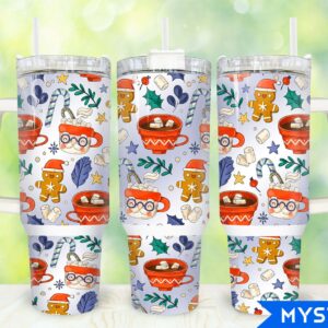 Christmas Vibes Custom Stanley Quencher 40oz Stainless Steel Tumbler With Handle