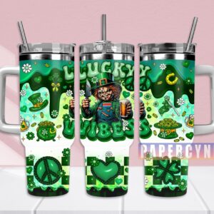 Chucky Horror Movie Custom Stanley Quencher 40oz Stainless Steel Tumbler With Handle