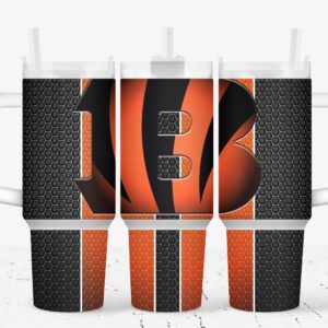 Cincinnati Bengals Football NFL Custom Stanley Quencher 40oz Stainless Steel Tumbler With Handle