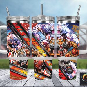 Cincinnati Bengals NFL Mascot Custom Stanley Quencher 40oz Stainless Steel Tumbler With Handle
