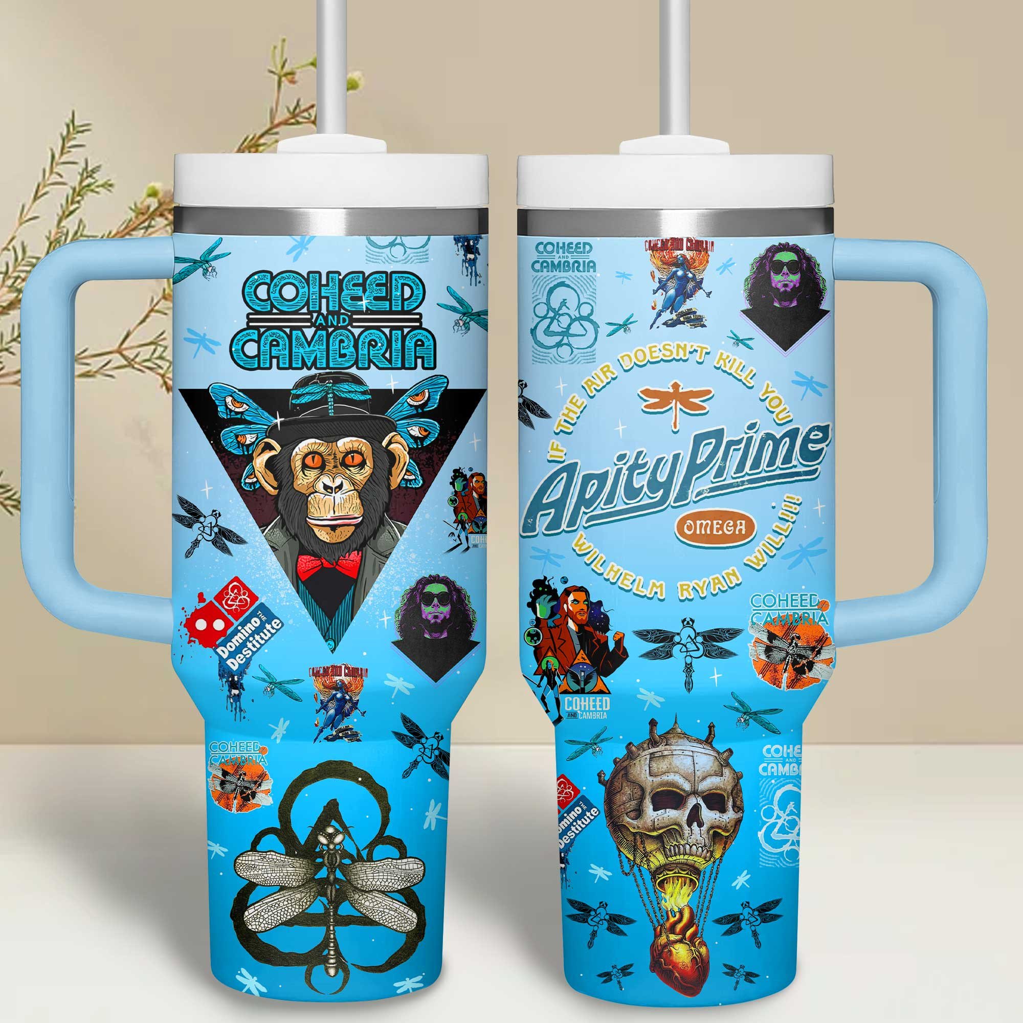 Coheed and Cambria Music Custom Stanley Quencher 40oz Stainless Steel Tumbler With Handle
