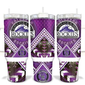 Colorado Rockies MLB Custom Stanley Quencher 40oz Stainless Steel Tumbler With Handle