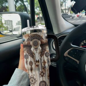 Cow Custom Stanley Quencher 40oz Stainless Steel Tumbler With Handle