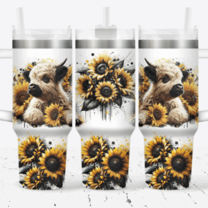 Cow Flower Custom Stanley Quencher 40oz Stainless Steel Tumbler With Handle
