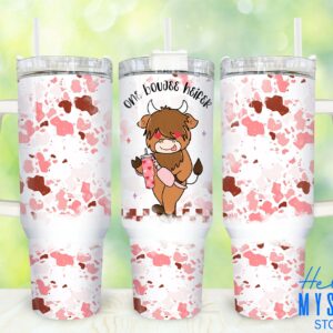 Cow Heifer Custom Stanley Quencher 40oz Stainless Steel Tumbler With Handle