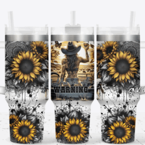 Cowgirl Tattoo Custom Stanley Quencher 40oz Stainless Steel Tumbler With Handle