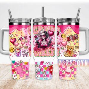 Cruella De Vil Custom Stanley Quencher 40oz Stainless Steel Tumbler With Handle