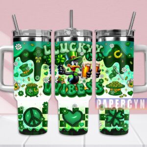 Daffy Duck Looney Tunes Custom Stanley Quencher 40oz Stainless Steel Tumbler With Handle