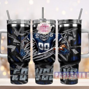 Dallas Cowboys Custom Stanley Quencher 40oz Stainless Steel Tumbler With Handle
