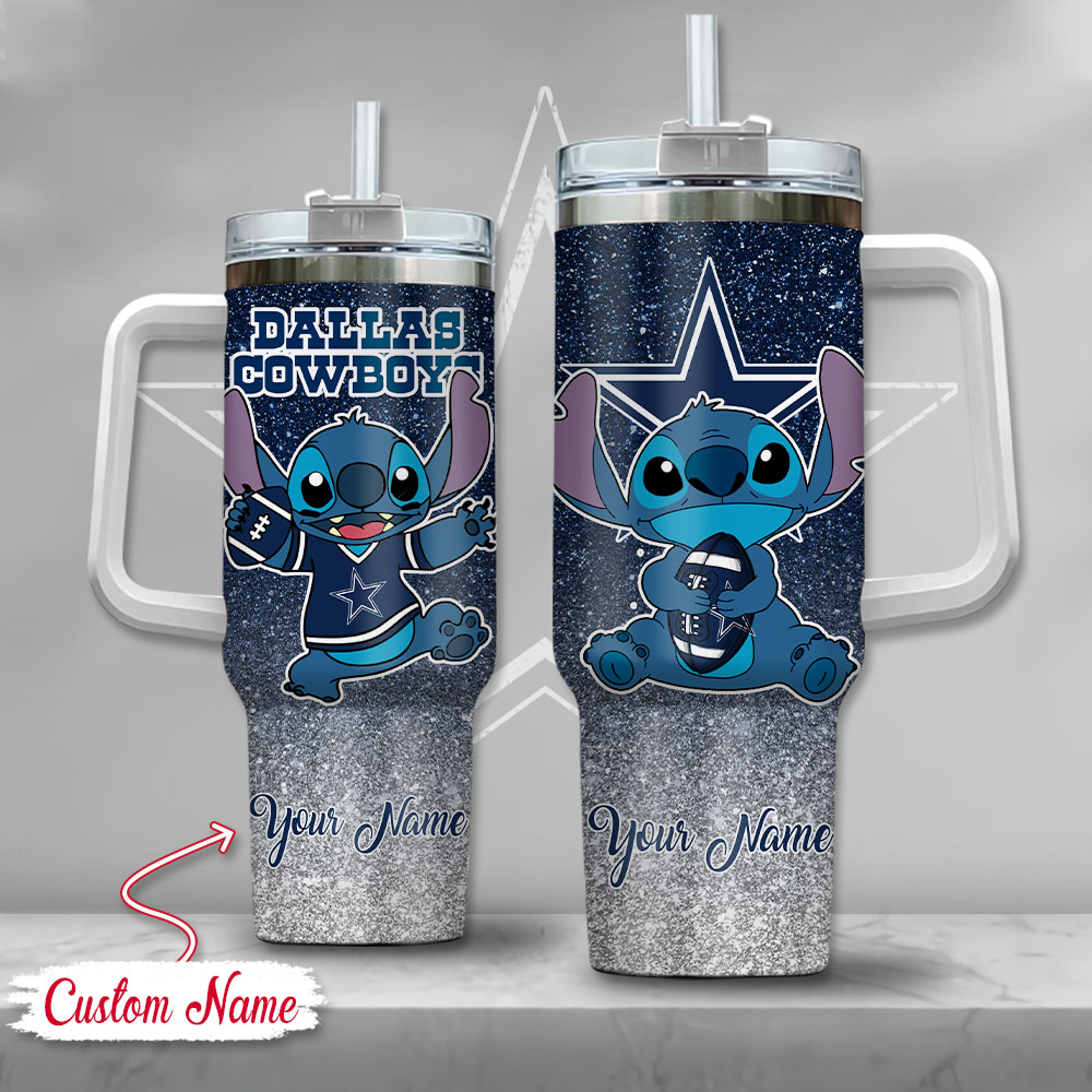 Dallas Cowboys NFL Custom Stanley Quencher 40oz Stainless Steel Tumbler With Handle