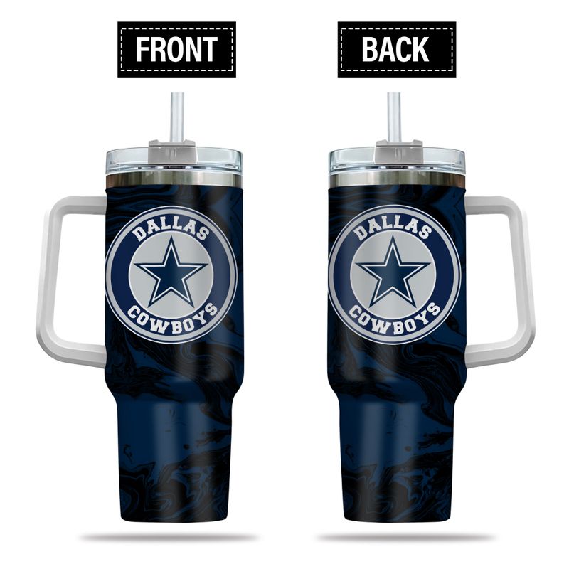 Dallas Cowboys NFL Custom Stanley Quencher 40oz Stainless Steel Tumbler With Handle
