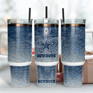 Dallas Cowboys NFL Custom Stanley Quencher 40oz Stainless Steel Tumbler With Handle