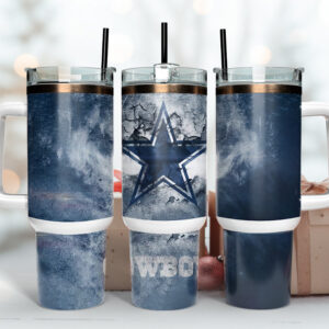 Dallas Cowboys NFL Custom Stanley Quencher 40oz Stainless Steel Tumbler With Handle