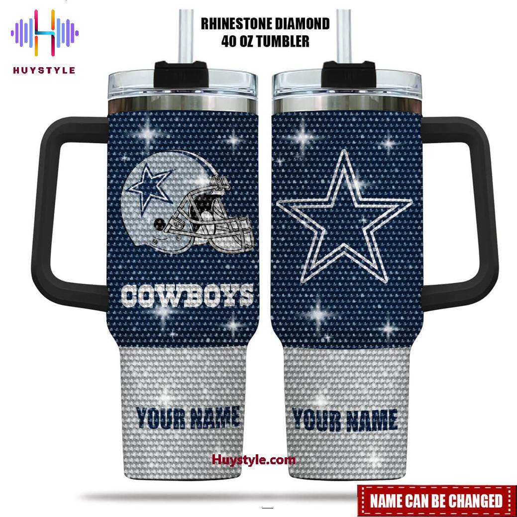 Dallas Cowboys NFL Custom Stanley Quencher 40oz Stainless Steel Tumbler With Handle
