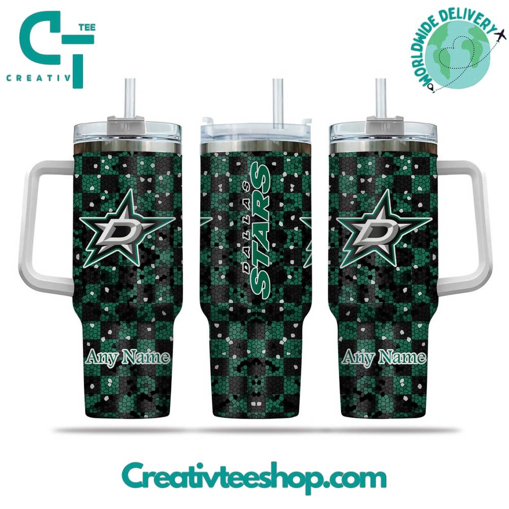Dallas Stars NHL Custom Stanley Quencher 40oz Stainless Steel Tumbler With Handle