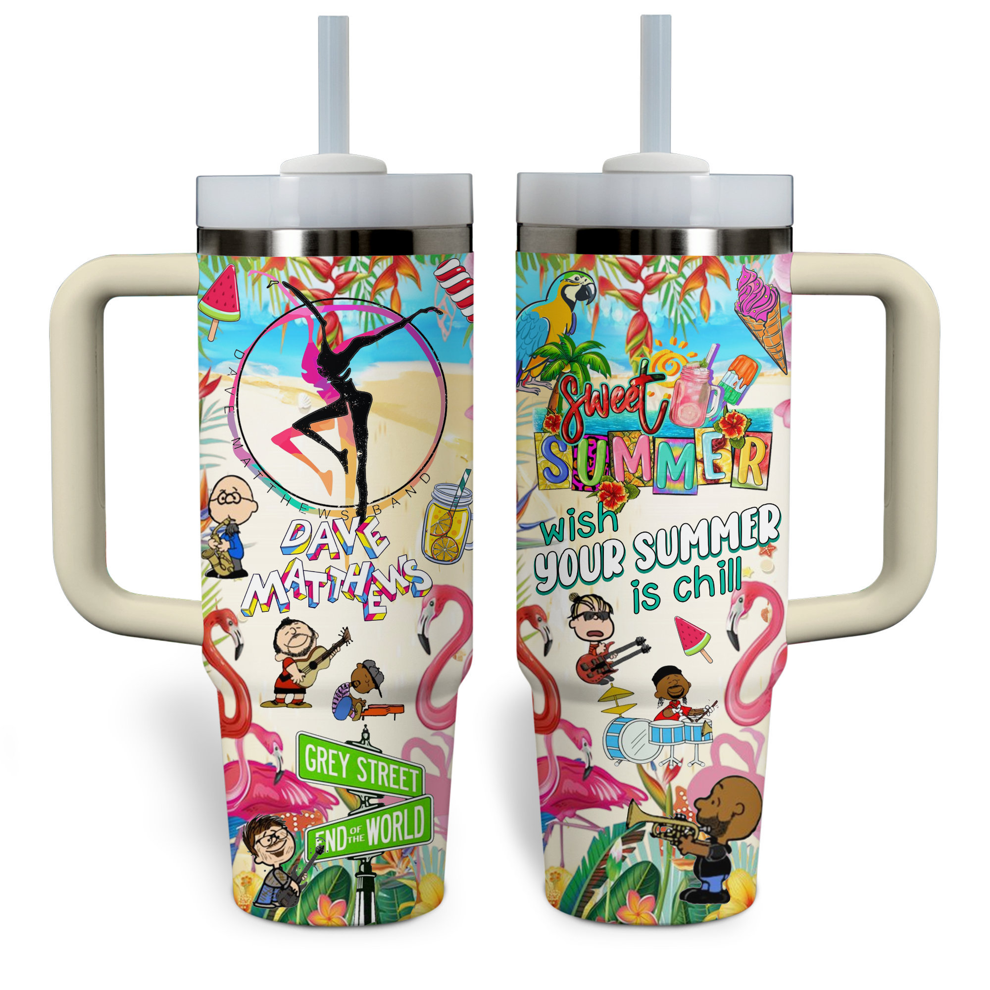 Dave Matthews Band Music Custom Stanley Quencher 40oz Stainless Steel Tumbler With Handle