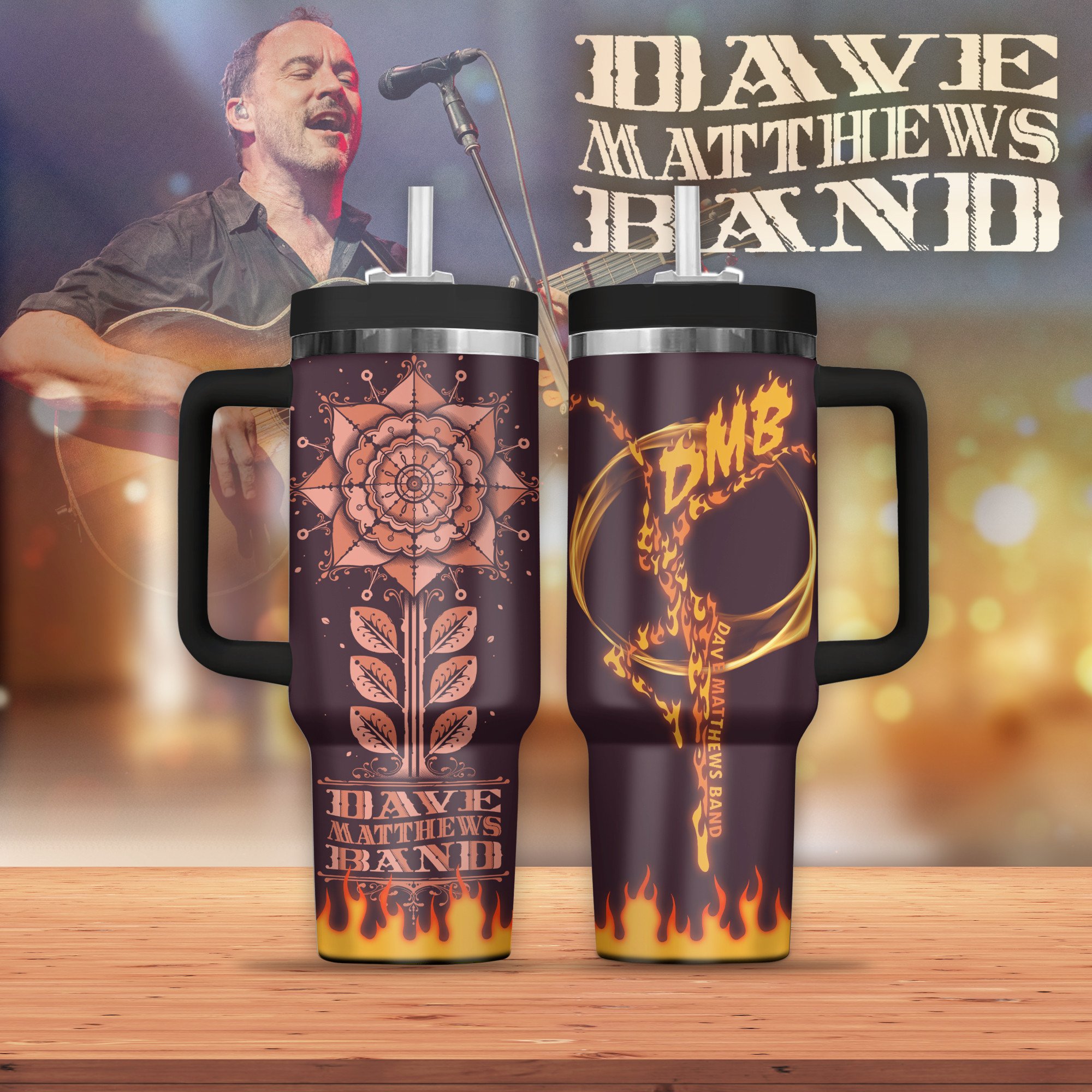 Dave Matthews Band Music Custom Stanley Quencher 40oz Stainless Steel Tumbler With Handle