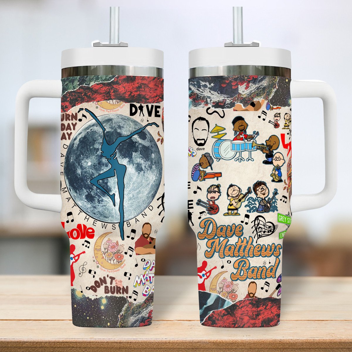 Dave Matthews Band Music Custom Stanley Quencher 40oz Stainless Steel Tumbler With Handle