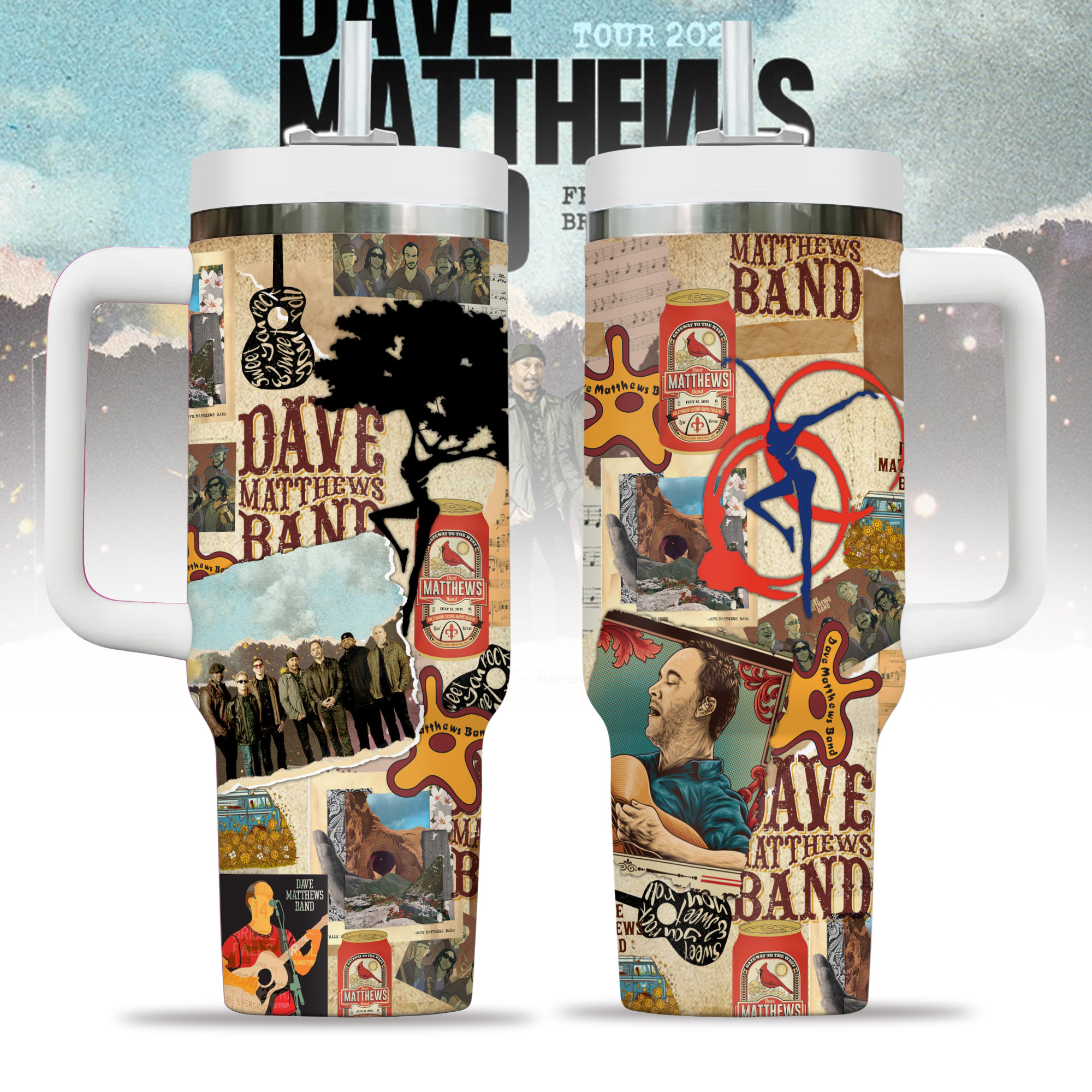 Dave Matthews Band Music Custom Stanley Quencher 40oz Stainless Steel Tumbler With Handle