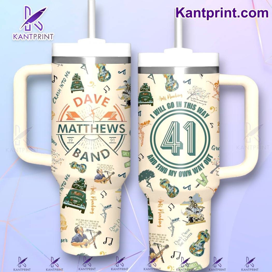 Dave Matthews Music Custom Stanley Quencher 40oz Stainless Steel Tumbler With Handle