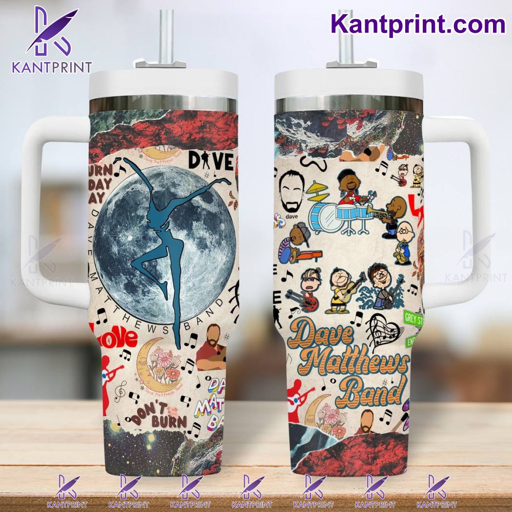 Dave Matthews Music Custom Stanley Quencher 40oz Stainless Steel Tumbler With Handle