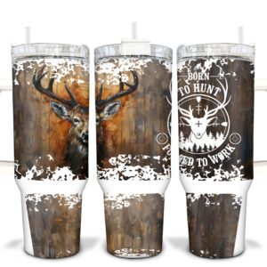 Deer Hunter Custom Stanley Quencher 40oz Stainless Steel Tumbler With Handle