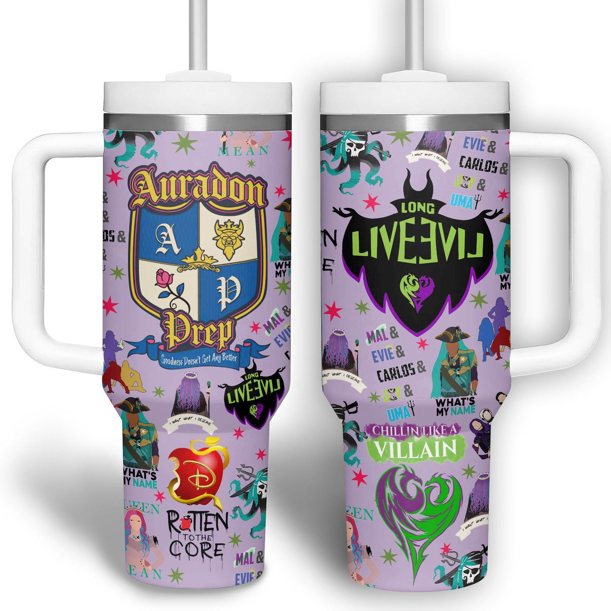 Descendants TV Series Custom Stanley Quencher 40oz Stainless Steel Tumbler With Handle