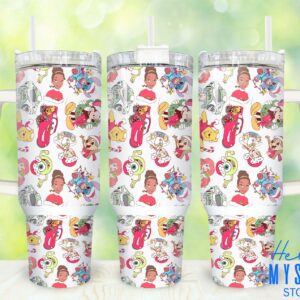 Disney Characters Cartoon Custom Stanley Quencher 40oz Stainless Steel Tumbler With Handle