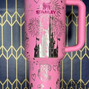 Disney Mickey Mouse Cartoon Custom Stanley Quencher 40oz Stainless Steel Tumbler With Handle