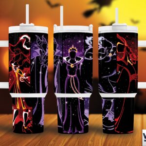 Disney Villains Cartoon Custom Stanley Quencher 40oz Stainless Steel Tumbler With Handle