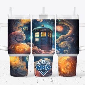 Doctor Who TV Series Custom Stanley Quencher 40oz Stainless Steel Tumbler With Handle