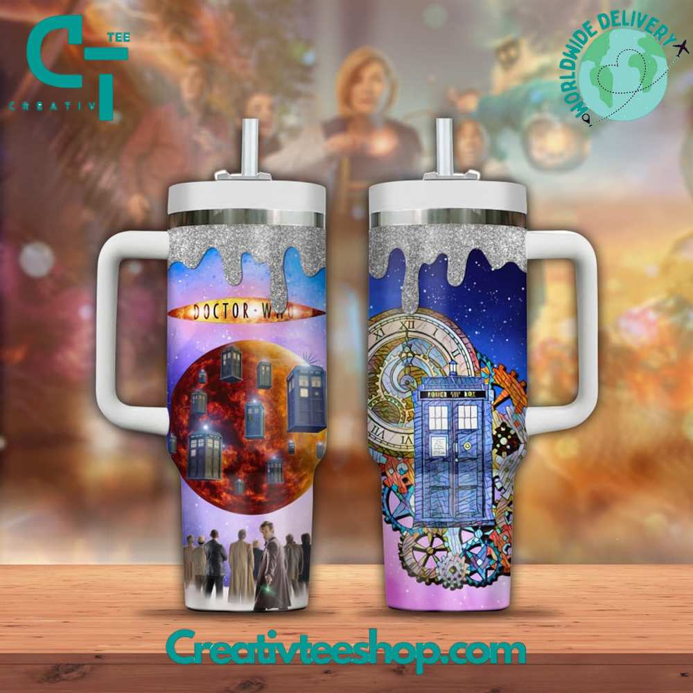 Doctor Who TV Series Custom Stanley Quencher 40oz Stainless Steel Tumbler With Handle