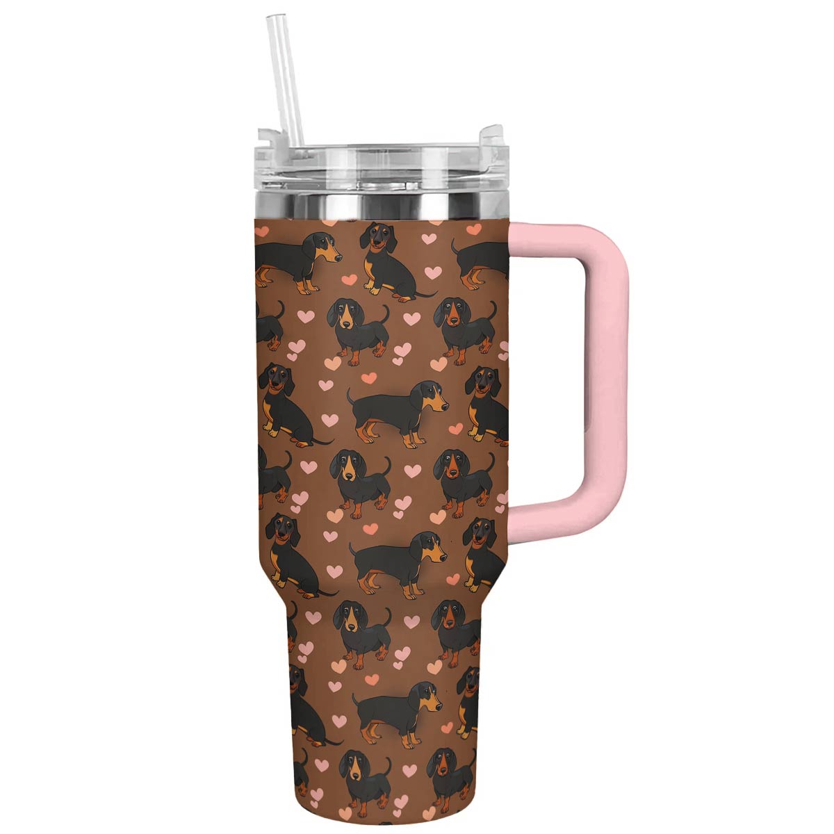 Dog Custom Stanley Quencher 40oz Stainless Steel Tumbler With Handle