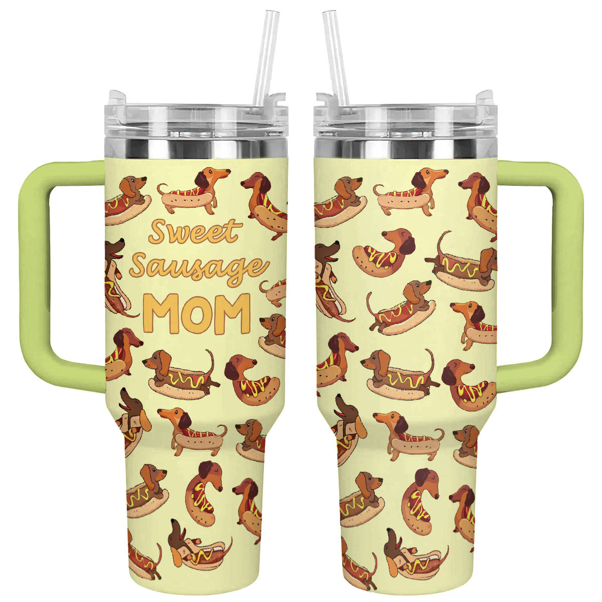 Dog Custom Stanley Quencher 40oz Stainless Steel Tumbler With Handle